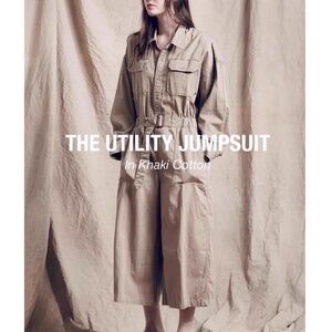 NWT Denimist The Utility Cotton Jumpsuit - Khaki